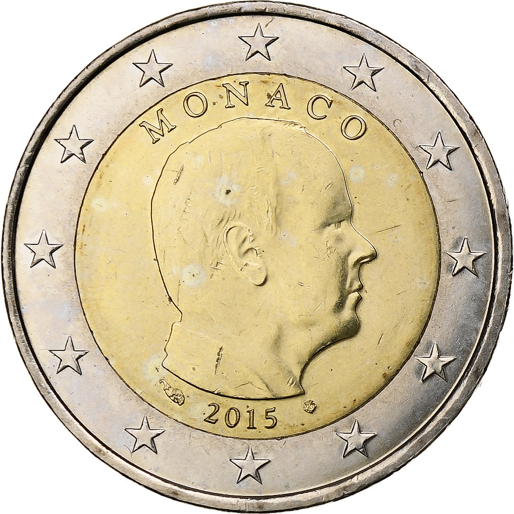 Monaco, Albert II, 2 Euro, 2015, Monnaie de Paris, Bi-Metallic, AU(55-58)