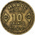 Francja, Maroc, Mohammed V, 10 Francs, AH 1371/1952, Paris, Aluminium-Brąz