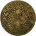 Francia, Tunisie, Muhammad VI, Franc, 1926, Paris, Aluminio - bronce, BC+