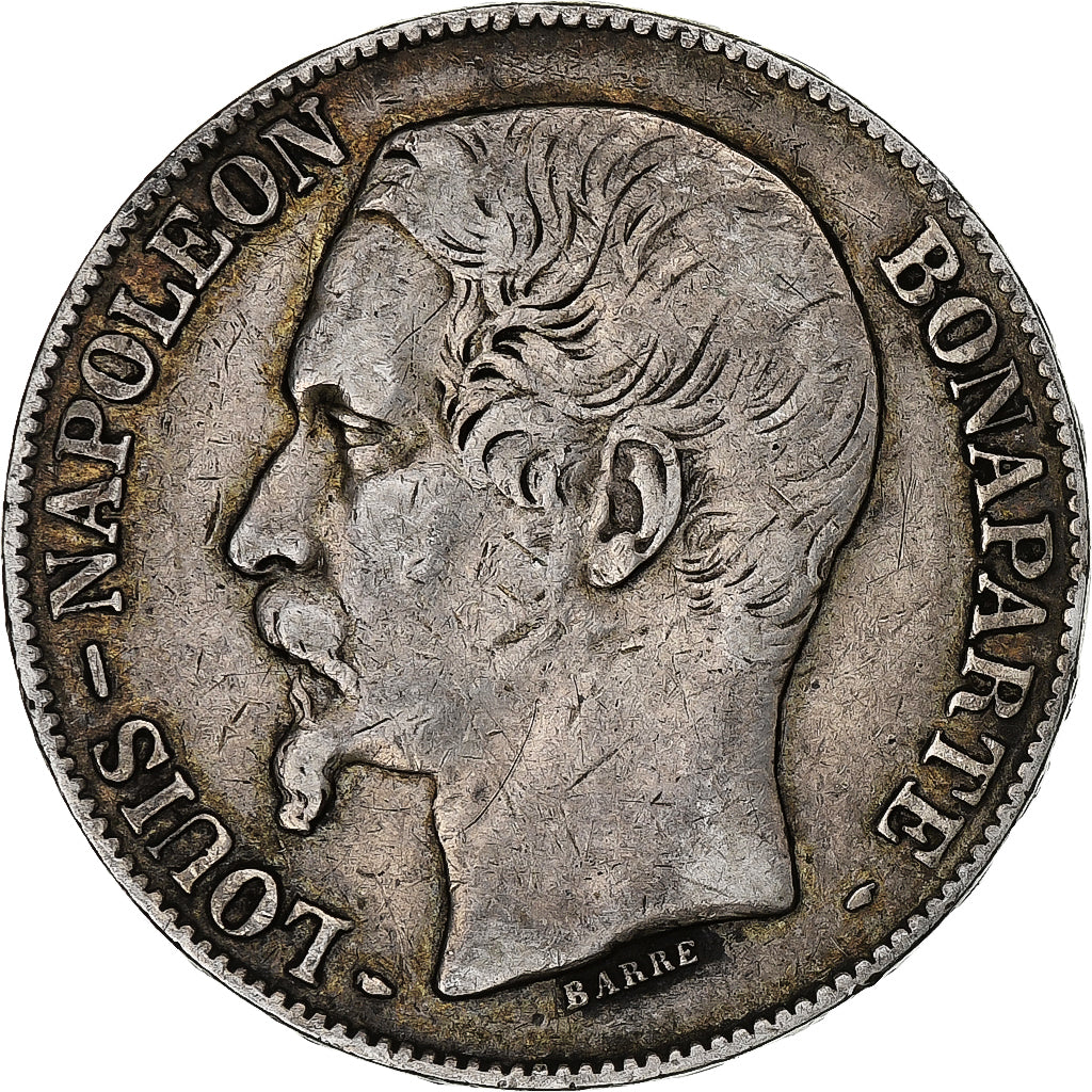 Frankrijk, Louis-Napoléon Bonaparte, 5 Francs, 1852, Paris, Zilver, FR+
