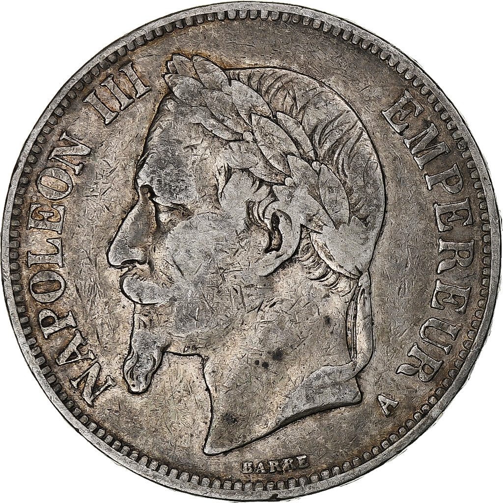 Frankrijk, Napoleon III, 5 Francs, 1870, Paris, Zilver, FR+, Gadoury:739