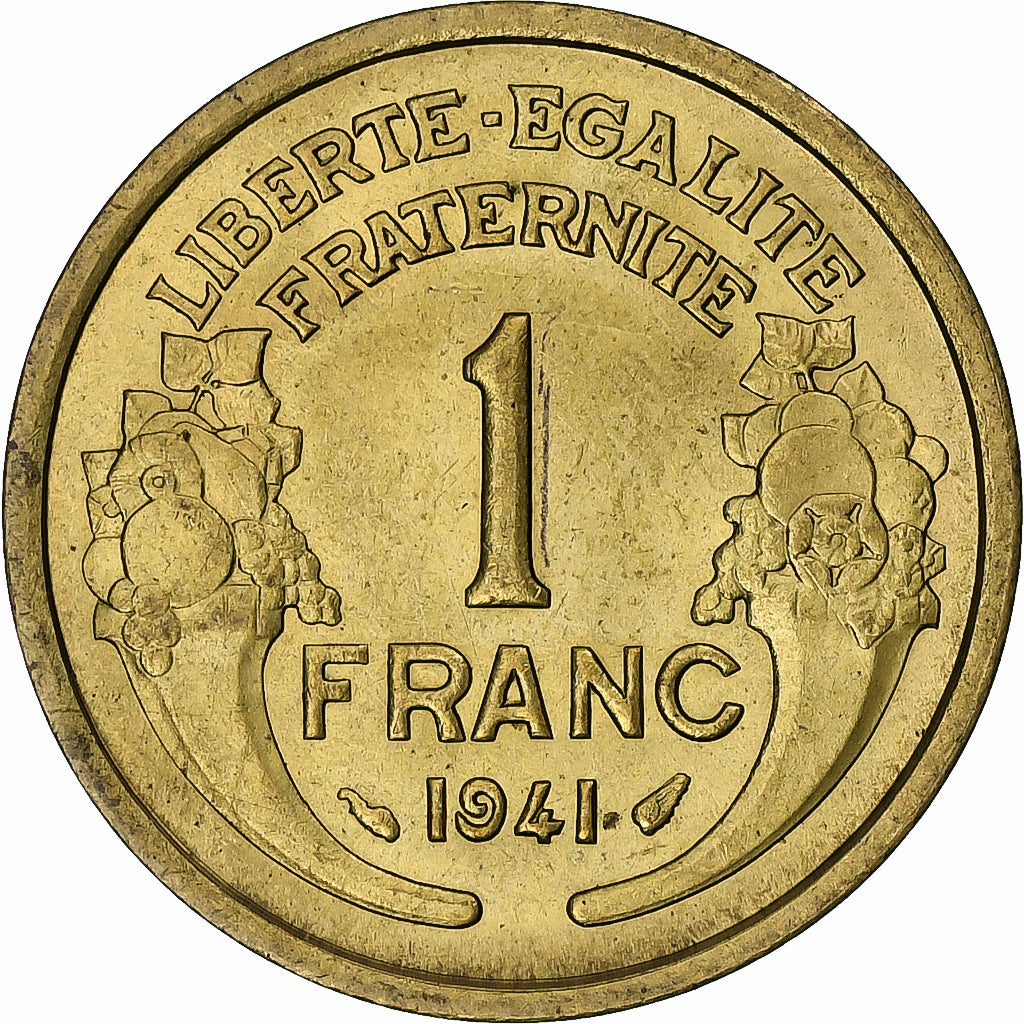 France, Franc, Morlon, 1941, Paris, Cupro-Aluminium, SUP, Gadoury:470, KM:885