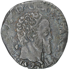 Italië, Kingdom of Naples, Filip II, Carlino, 1592, Naples, Zilver, ZF+