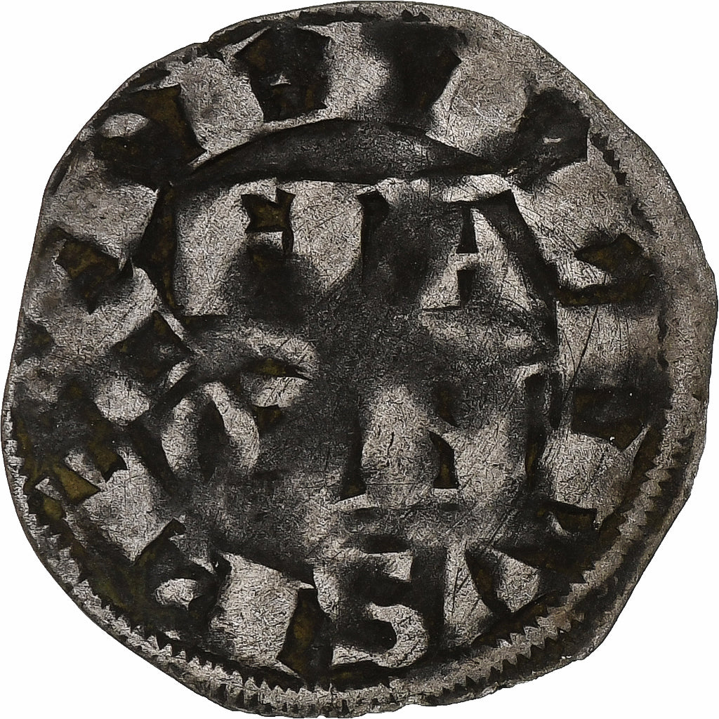 France, Philippe II Auguste, Denier Parisis, 1180-1223, Paris, Billon