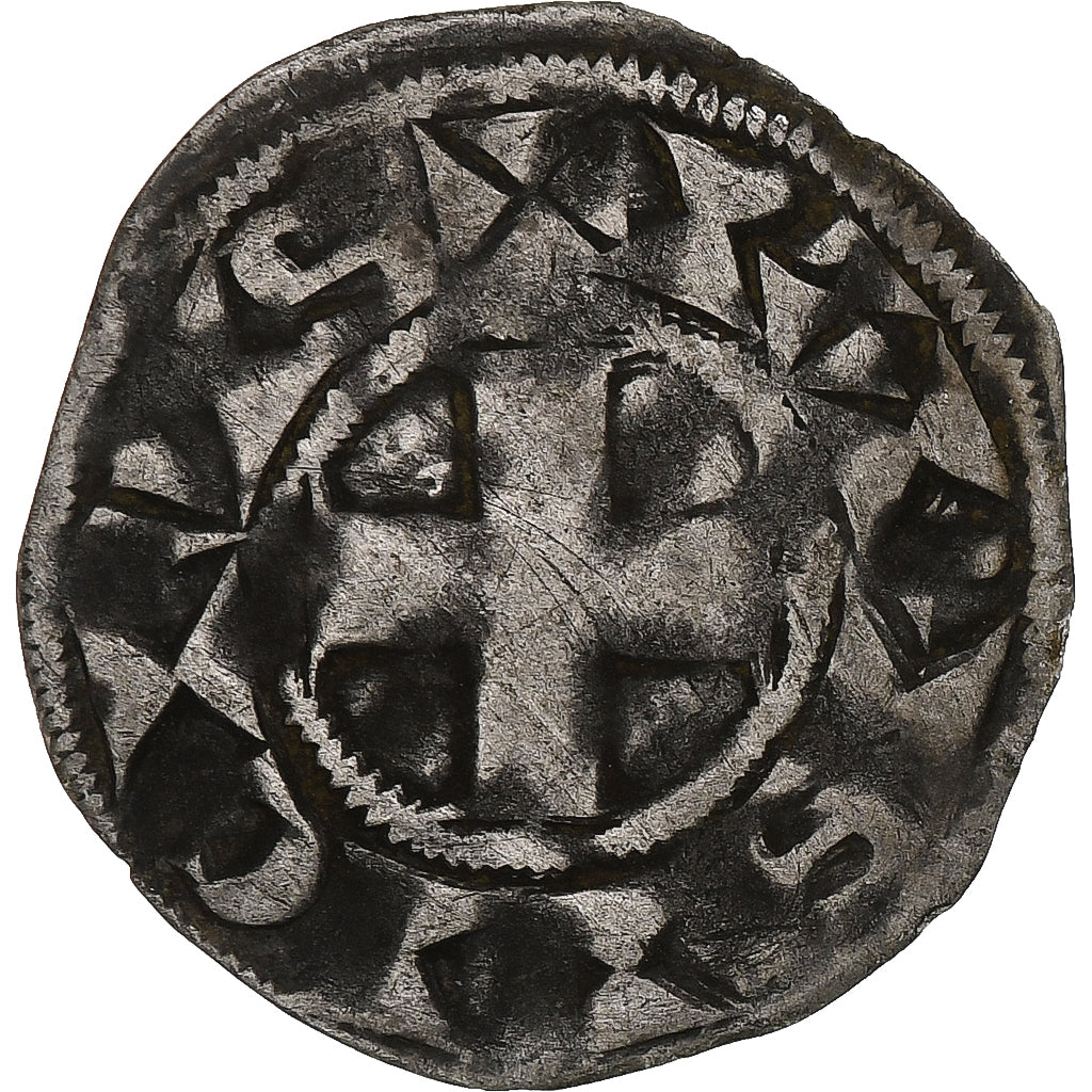 France, Philippe II Auguste, Denier Parisis, 1180-1223, Paris, Billon