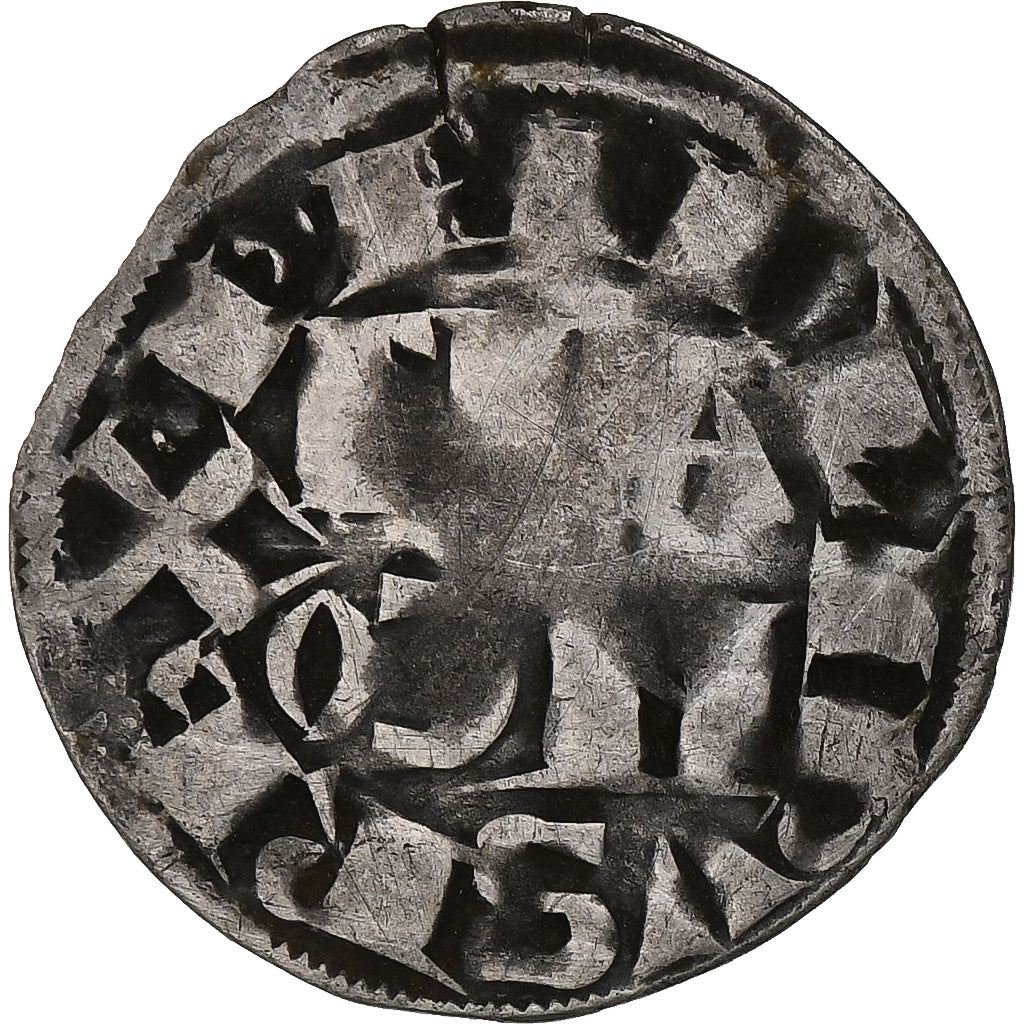 France, Philippe II Auguste, Denier Parisis, 1180-1223, Paris, Billon
