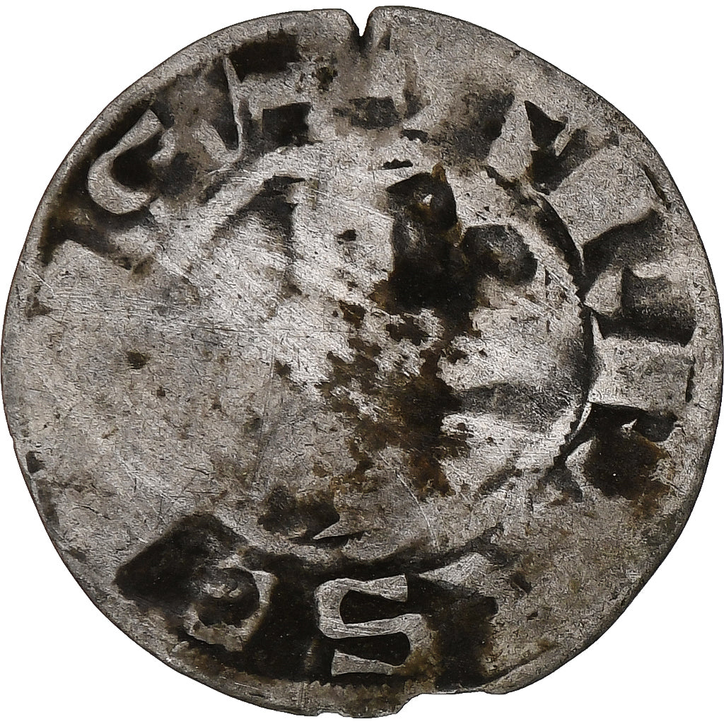 Frankreich, Philippe II Auguste, Denier Parisis, 1180-1223, Arras, Billon, S