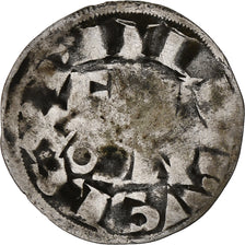 France, Philippe II Auguste, Denier Parisis, 1180-1223, Arras, Billon
