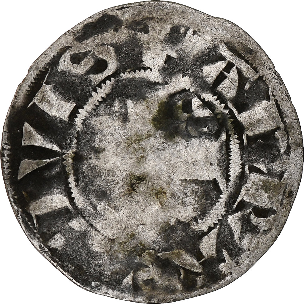 Francia, Philippe II Auguste, Denier Parisis, 1180-1223, Arras, Vellón, BC+