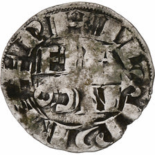 France, Philippe II Auguste, Denier Parisis, 1180-1223, Arras, Billon