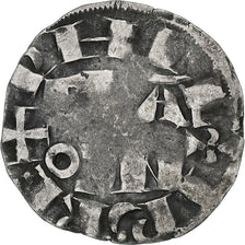 France, Philippe II Auguste, Denier Parisis, 1180-1223, Arras, Billon