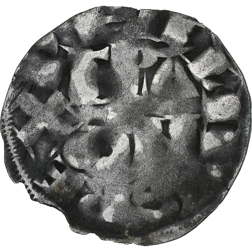 France, Philippe II Auguste, Denier Parisis, 1180-1223, Arras, Billon