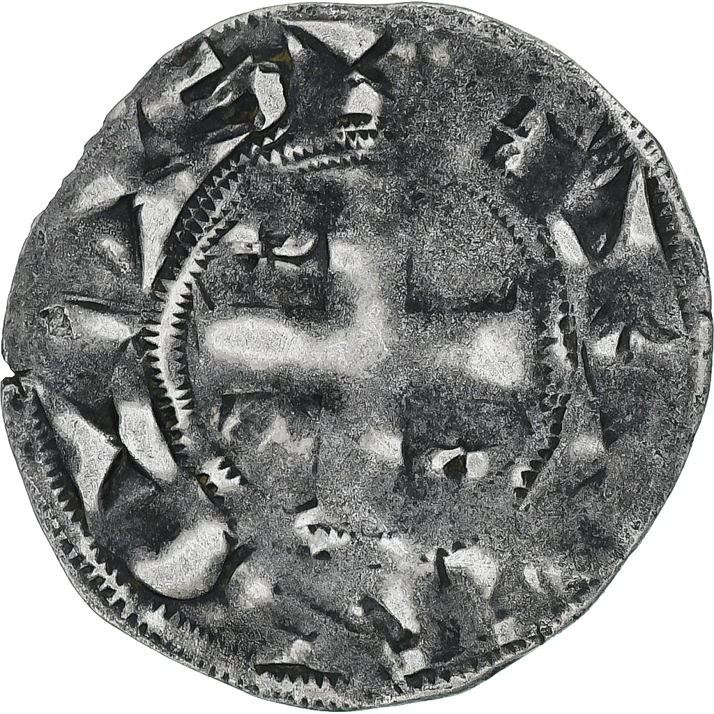 France, Philippe II Auguste, Denier Parisis, 1180-1223, Arras, Billon