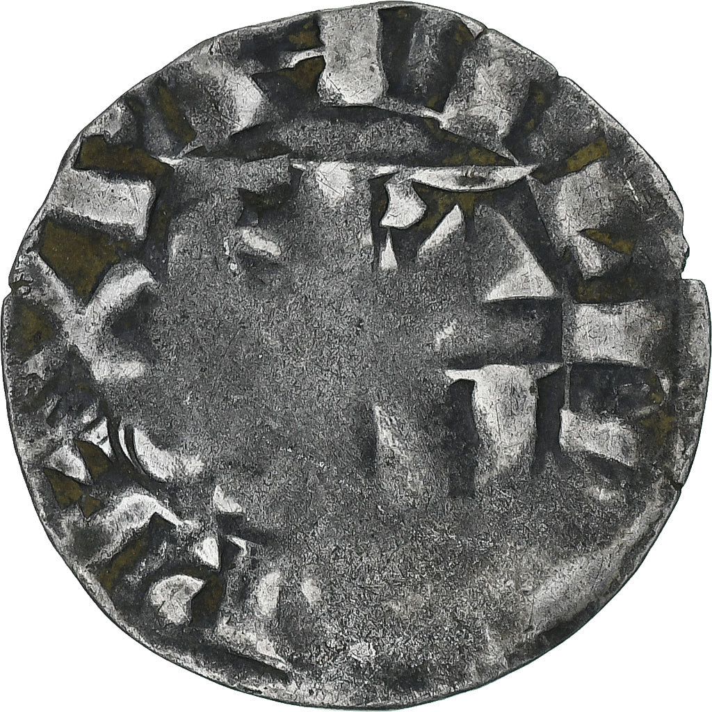 Francia, Philippe II Auguste, Denier Parisis, 1180-1223, Arras, Vellón, BC+
