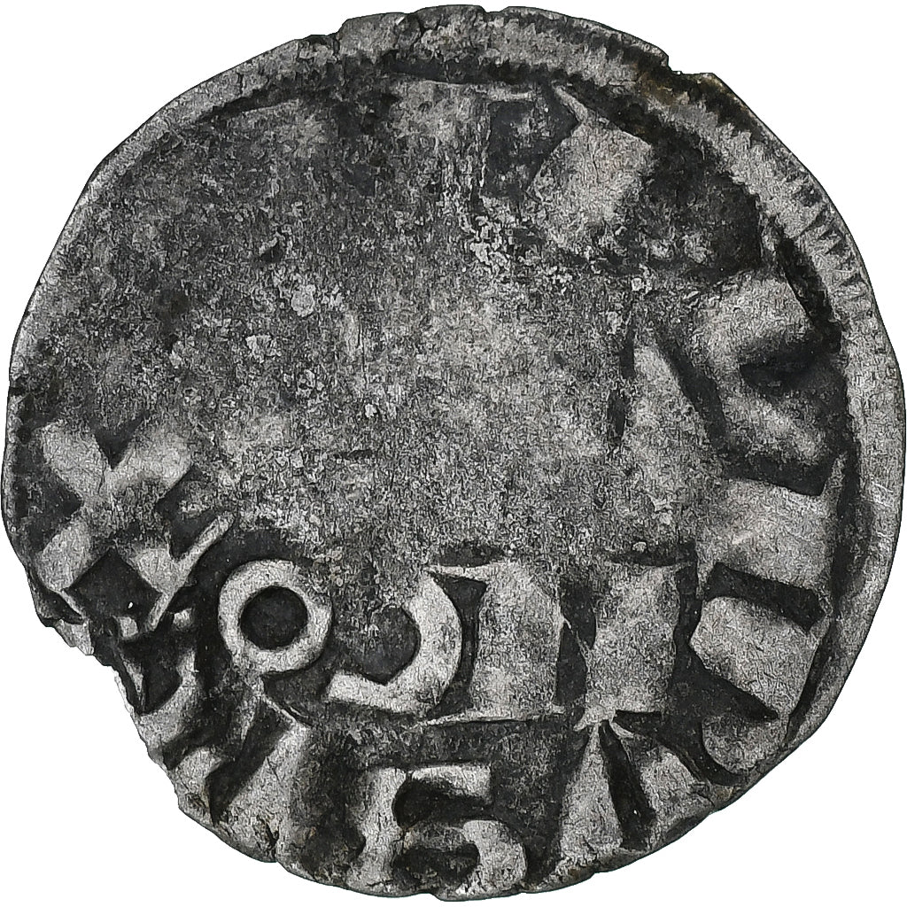 France, Philippe II Auguste, Denier Parisis, 1180-1223, Arras, Billon