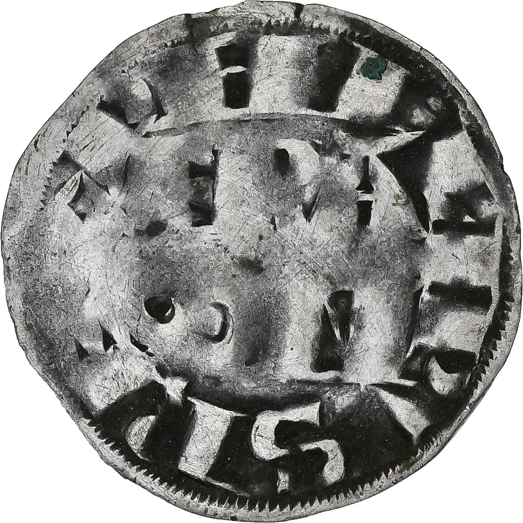 Francia, Philippe II Auguste, Denier Parisis, 1180-1223, Arras, Biglione, MB+