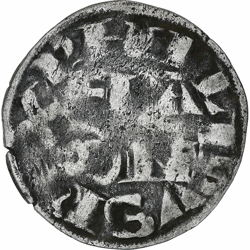 France, Philippe II Auguste, Denier Parisis, 1180-1223, Arras, Billon