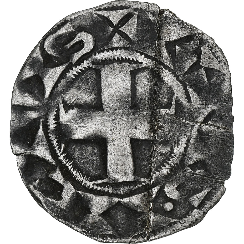 France, Philippe II Auguste, Denier Parisis, 1180-1223, Paris, Billon