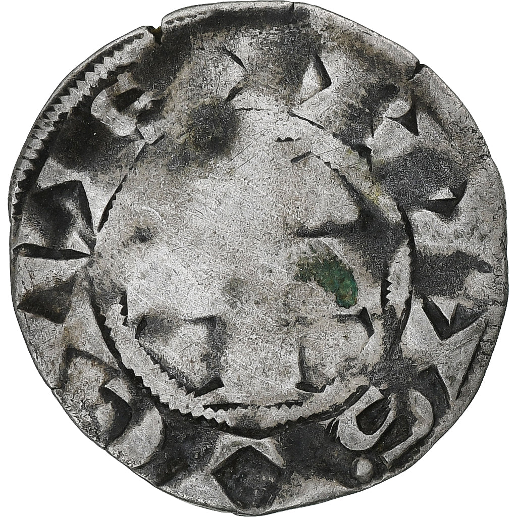 France, Philippe II Auguste, Denier Parisis, 1180-1223, Paris, Billon