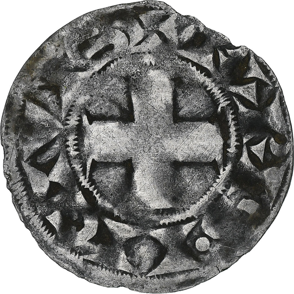 France, Philippe II Auguste, Denier Parisis, 1180-1223, Paris, Billon