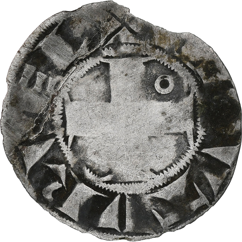 France, Philippe II Auguste, Denier Parisis, 1180-1223, Montreuil-sur-Mer