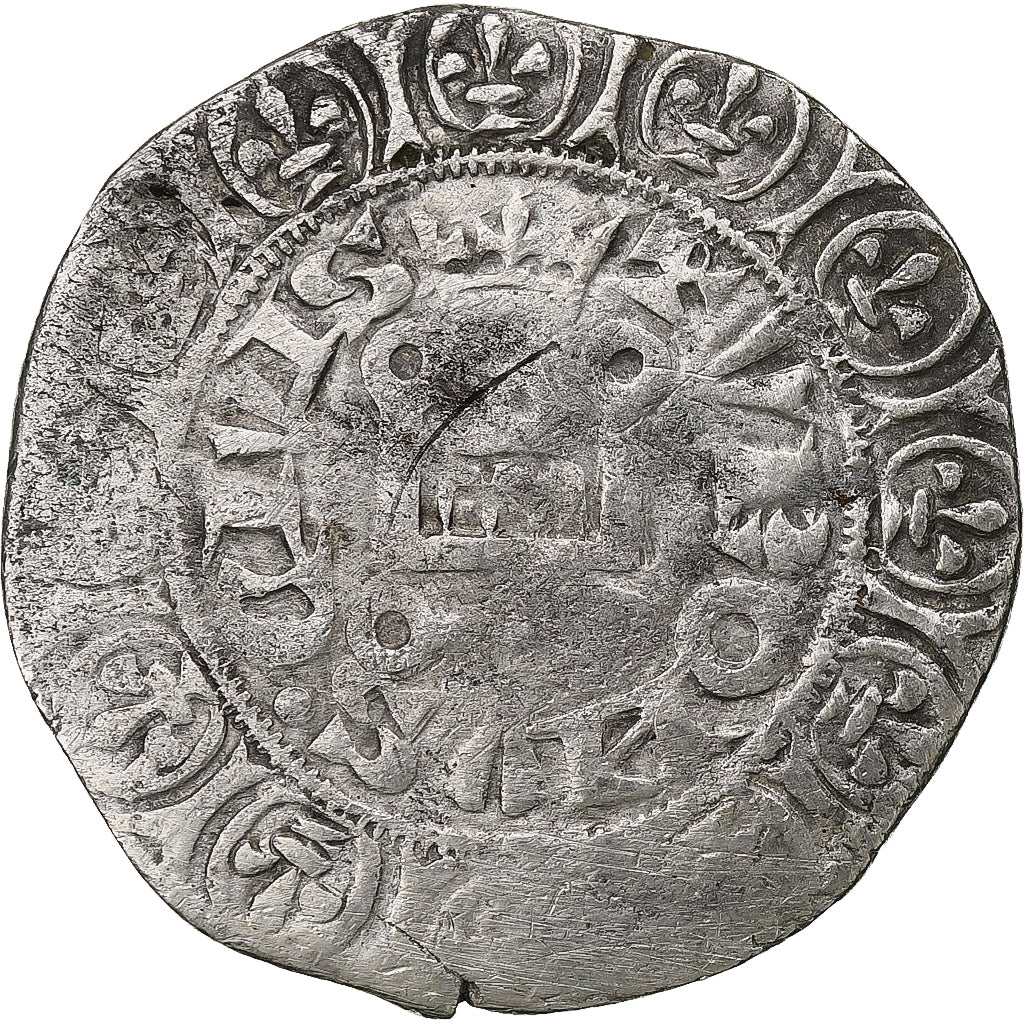 França, Philippe VI, Gros à la queue, 1348-1350, Lingote, VF(30-35)