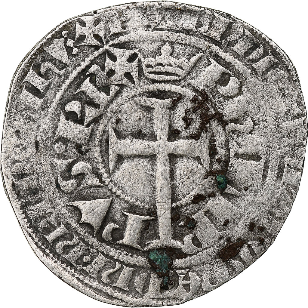 França, Philippe VI, Gros à la queue, 1348-1350, Lingote, VF(30-35)