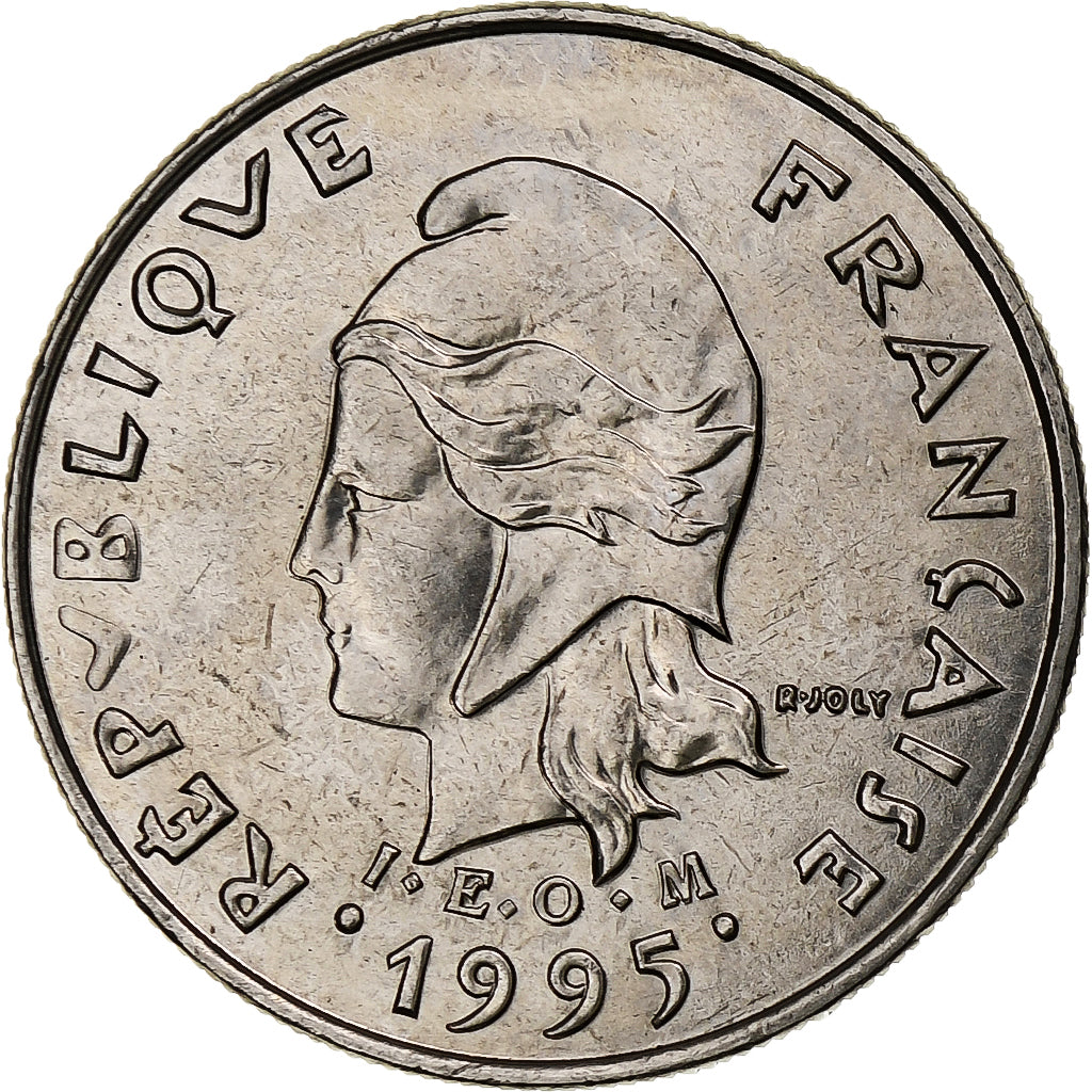 French Polynesia, 10 Francs, 1995, Pessac, I.E.O.M., Nickel, UNZ, KM:8