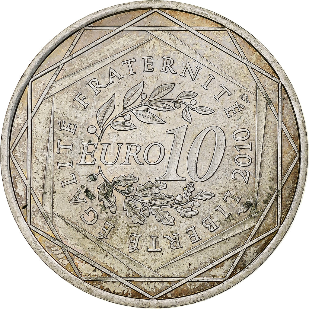 Francja, 10 Euro, Bretagne, 2010, Monnaie de Paris, Srebro, AU(55-58), KM:1648