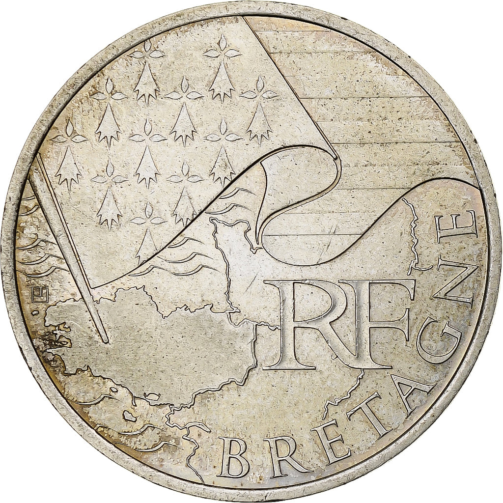 Francia, 10 Euro, Bretagne, 2010, Monnaie de Paris, Plata, EBC, KM:1648