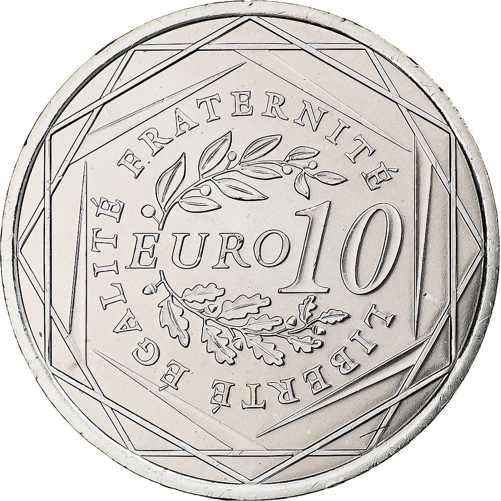 Francja, 10 Euro, Semeuse, 2009, Monnaie de Paris, Srebro, MS(63), KM:1580