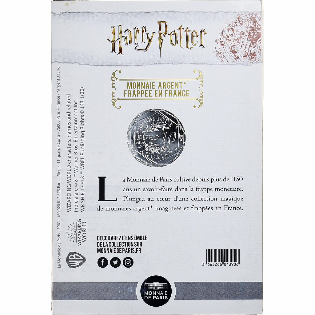 Frankrijk, 10 Euro, Harry Potter et le prisonnier d'Azkaban, 2021, MDP, Zilver