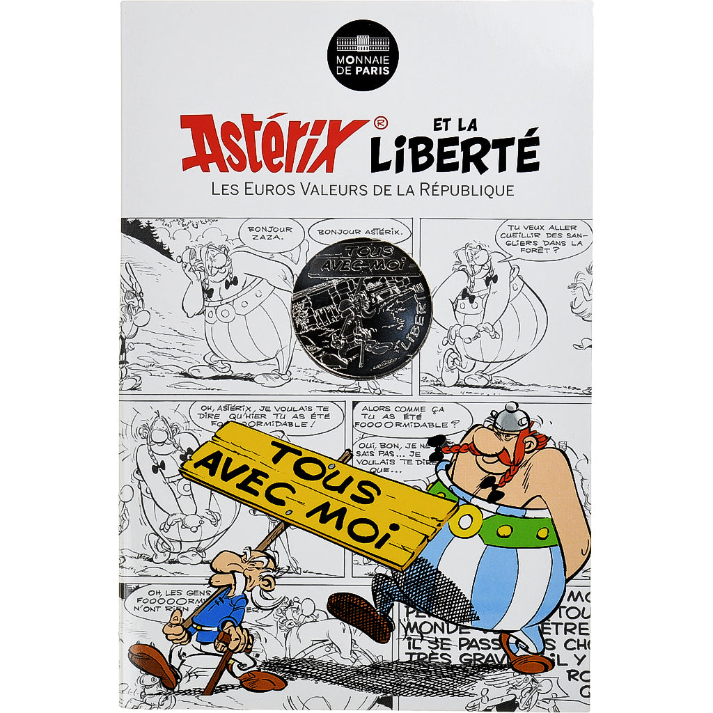 France, 10 Euro, Astérix Liberté (Cadeau de César), 2015, MDP, Silver