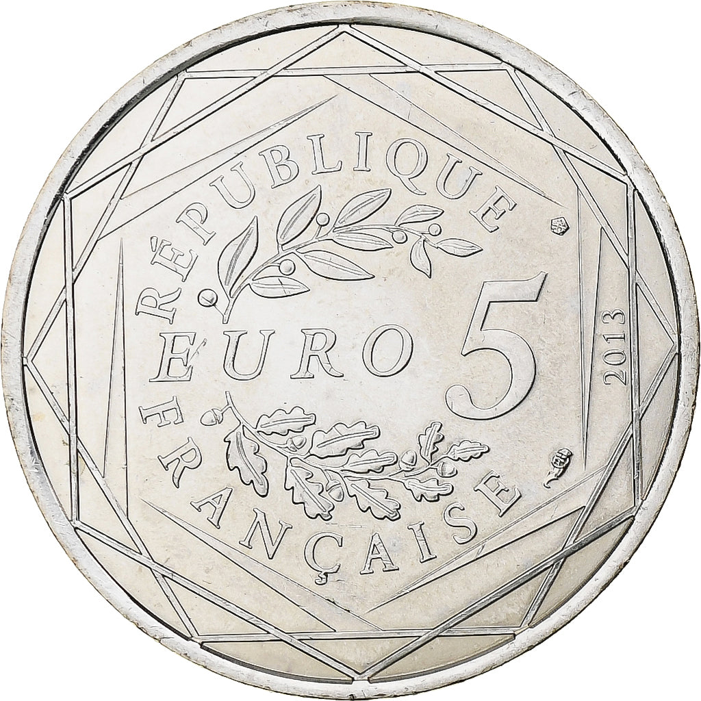 Francja, 5 Euro, Fraternité, 2013, Monnaie de Paris, Srebro, MS(63)