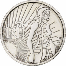 Francja, 5 Euro, Semeuse, 2008, Monnaie de Paris, Srebro, AU(55-58)