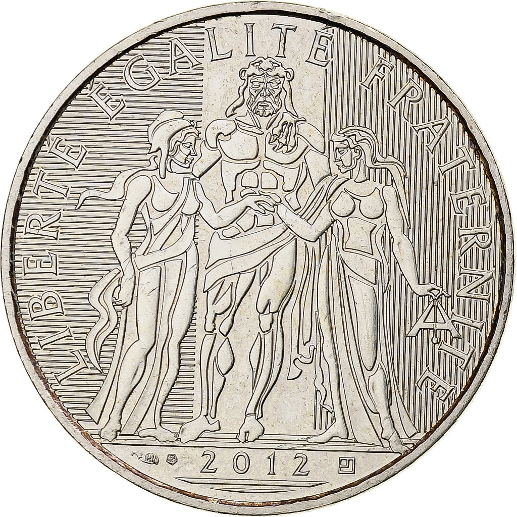 França, 10 Euro, Hercule, 2012, Monnaie de Paris, Prata, MS(63)