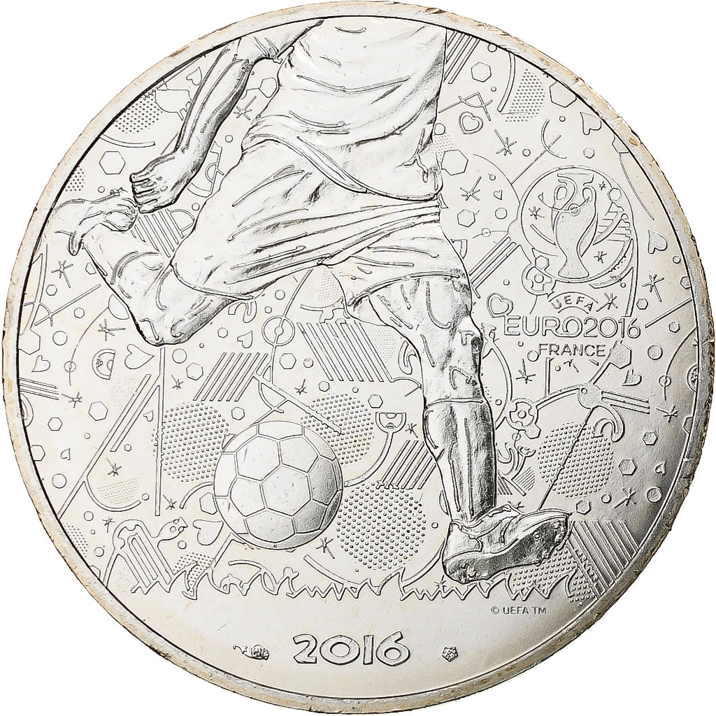 Frankreich, 10 Euro, UEFA Euro 2016, 2016, Monnaie de Paris, Silber, UNZ