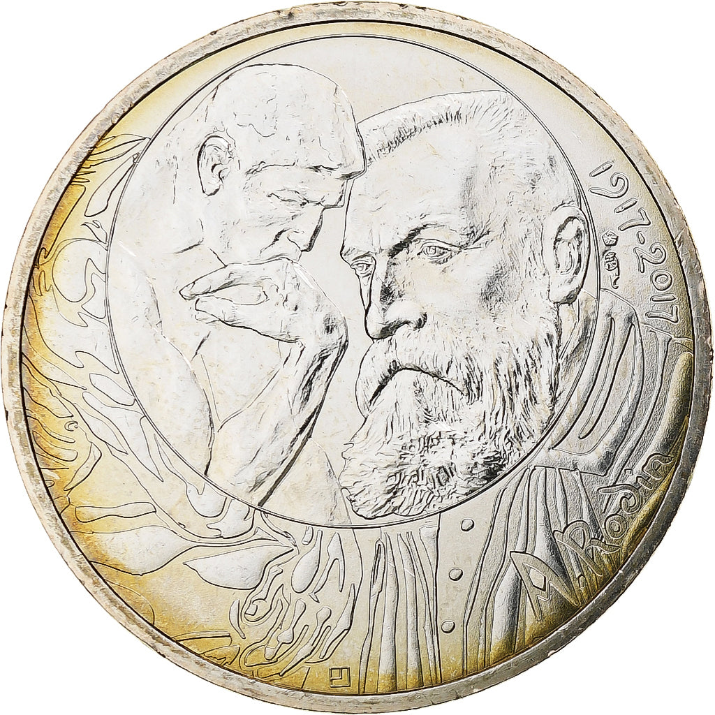 France, 10 Euro, Auguste Rodin, 2017, Monnaie de Paris, Silver, MS(63)