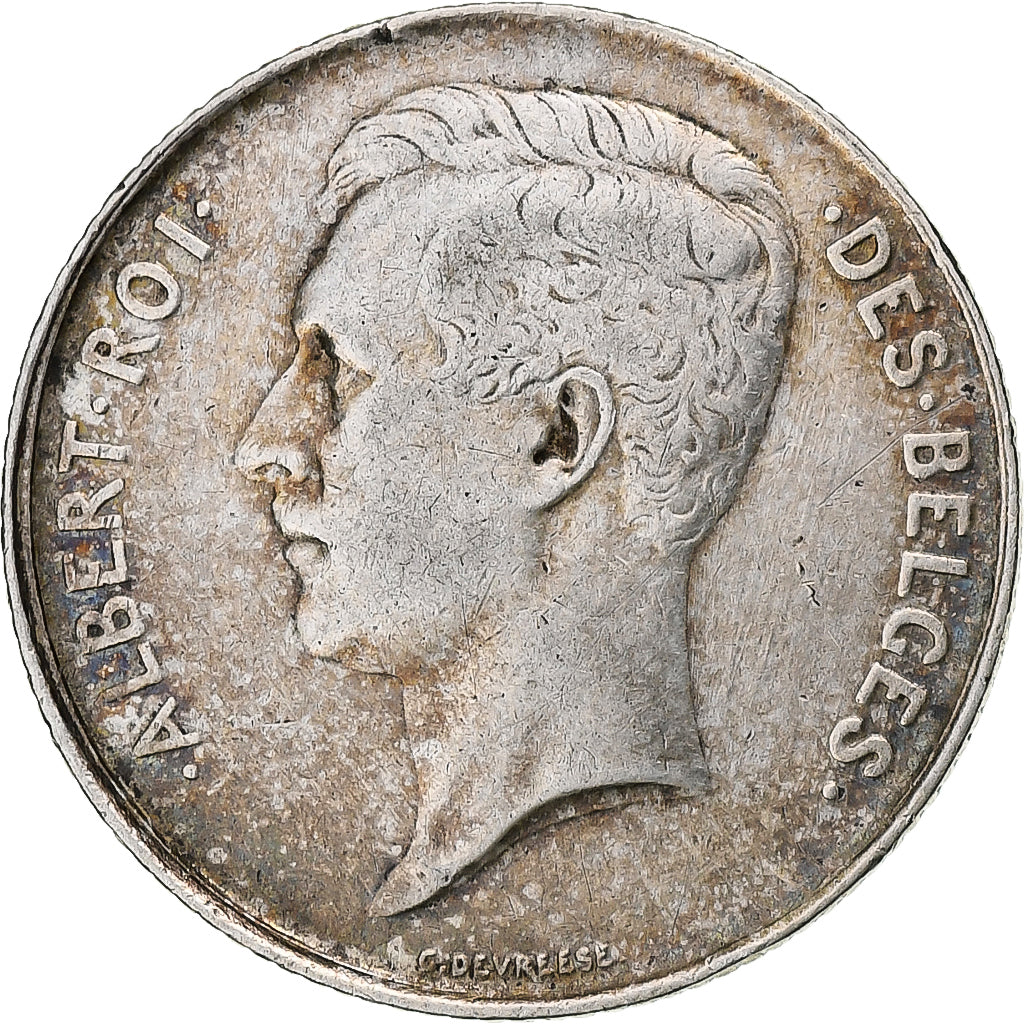 Belgium, Albert II, Franc, 1912, Brussels, Silver, EF(40-45)