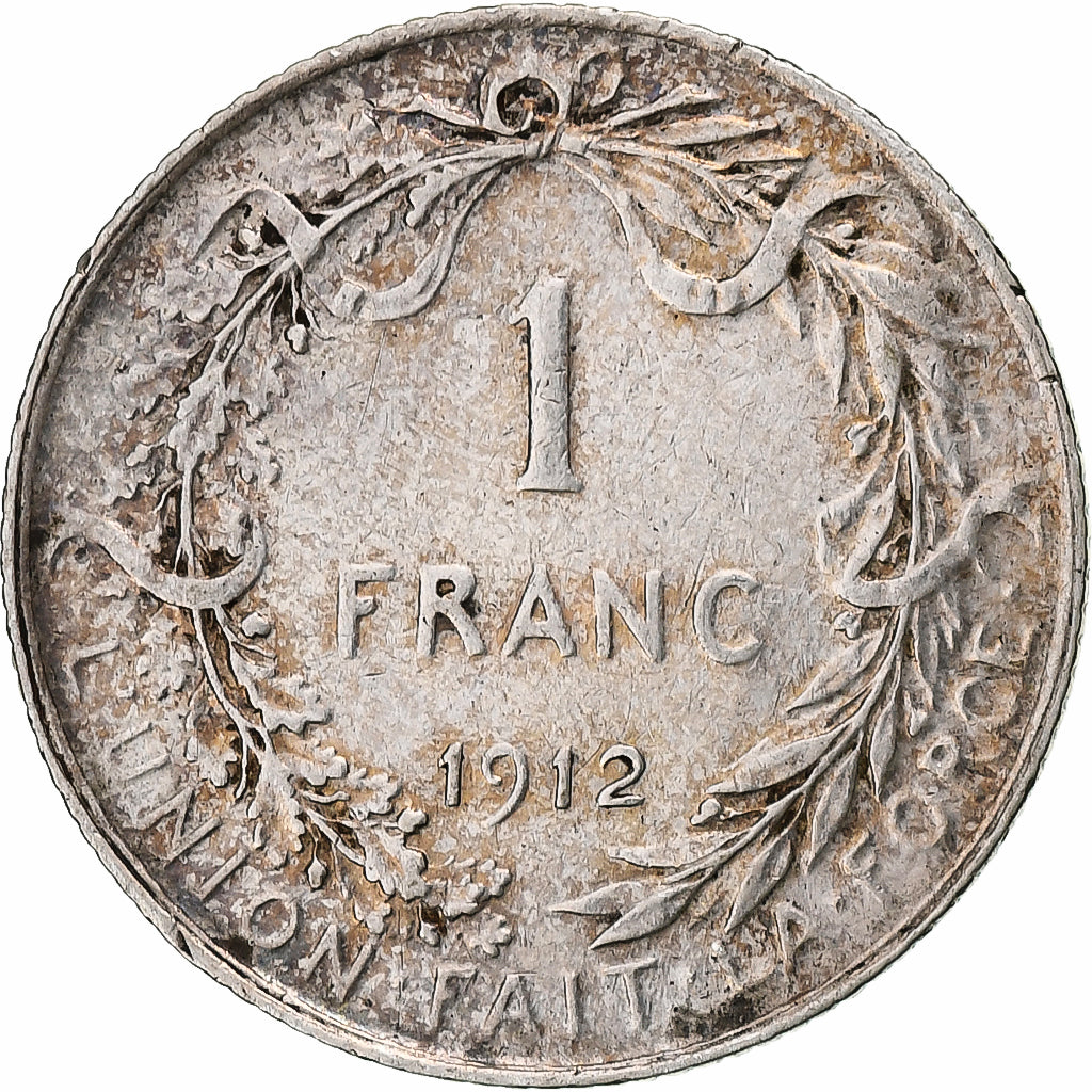 Belgium, Albert II, Franc, 1912, Brussels, Silver, EF(40-45)