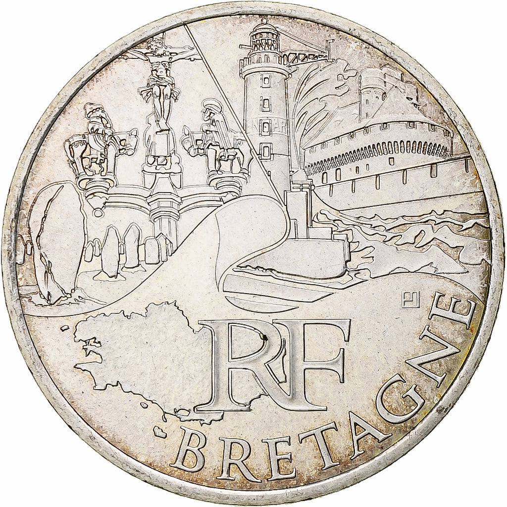 Frankreich, 10 Euro, Bretagne, 2011, Monnaie de Paris, Silber, VZ+