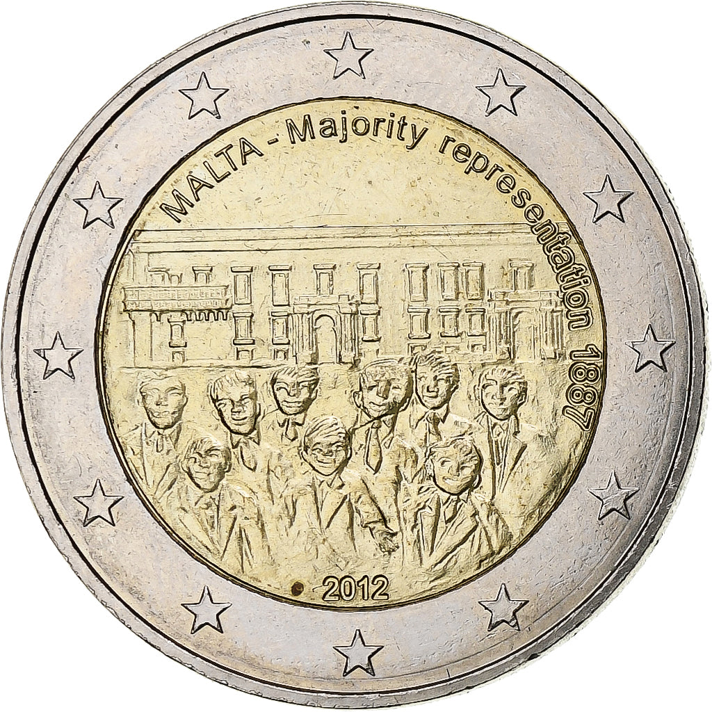 Malta, 2 Euro, Majority Representation, 2012, Utrecht, Bimetaliczny, MS(63)