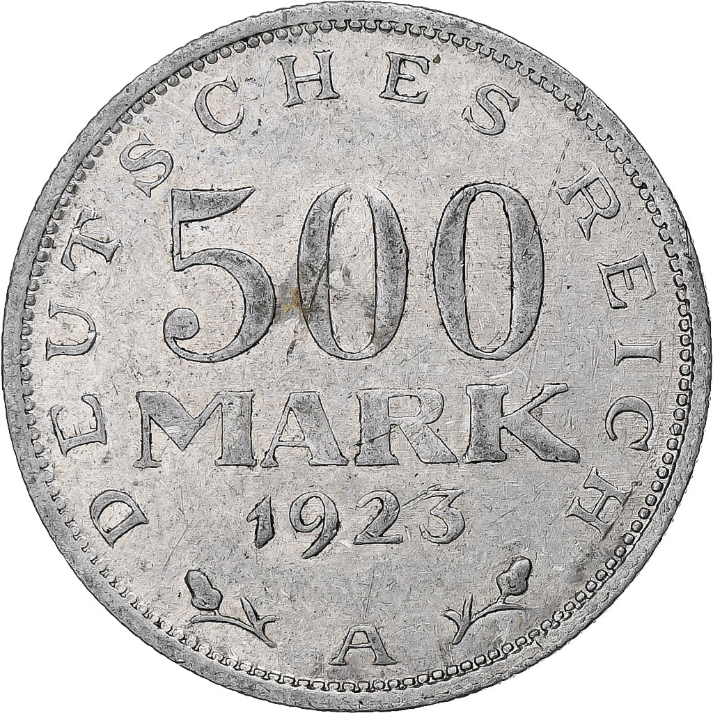 Germany, Weimar Republic, 500 Mark, 1923, Berlin, Aluminum, AU(50-53)