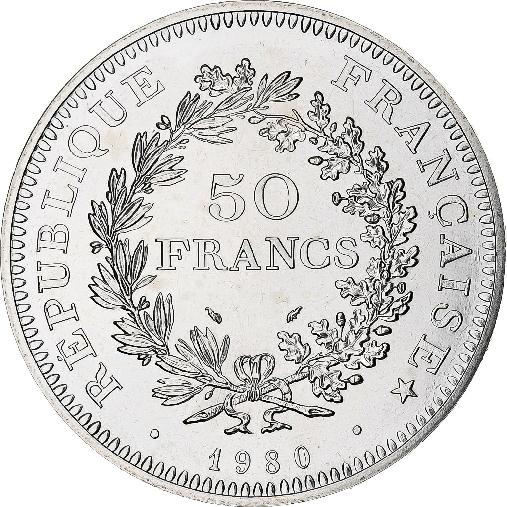 France, 50 Francs, Hercule, 1980, Monnaie de Paris, série FDC, Argent, FDC