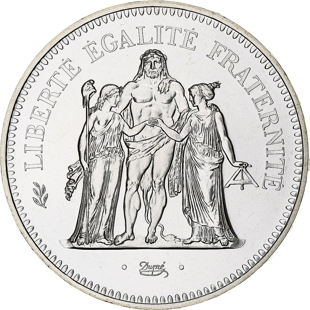 Francia, 50 Francs, Hercule, 1980, Monnaie de Paris, série FDC, Argento, FDC