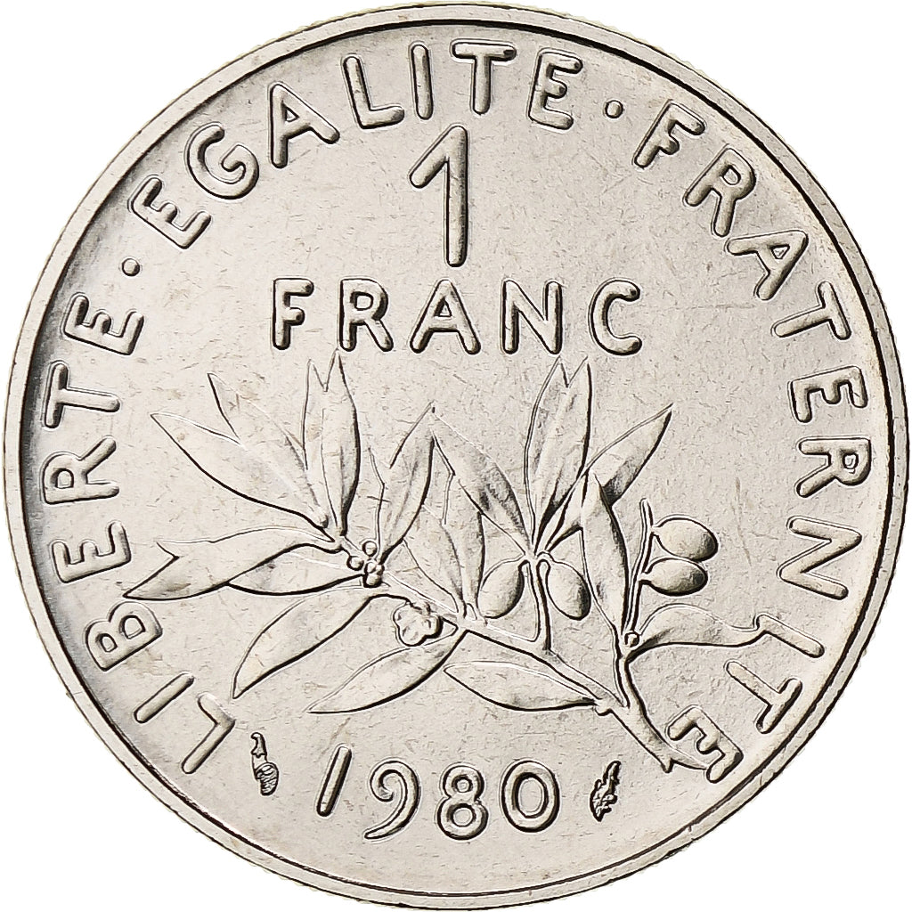 France, Franc, Semeuse, 1980, Monnaie de Paris, série FDC, Nickel, FDC
