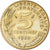 Francia, 5 Centimes, Marianne, 1980, Monnaie de Paris, série FDC, Aluminio -
