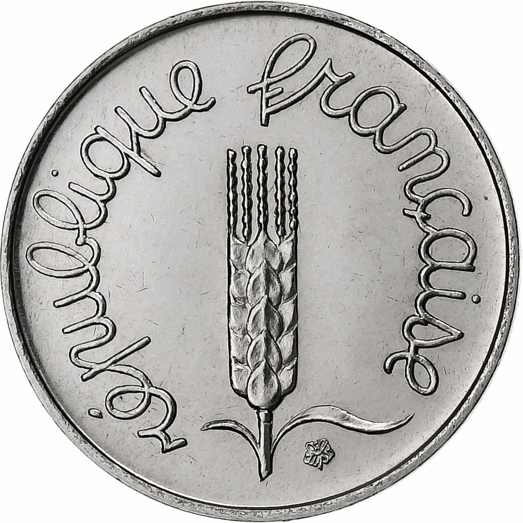 Francja, Centime, Épi, 1980, Monnaie de Paris, série FDC, Stal nierdzewna