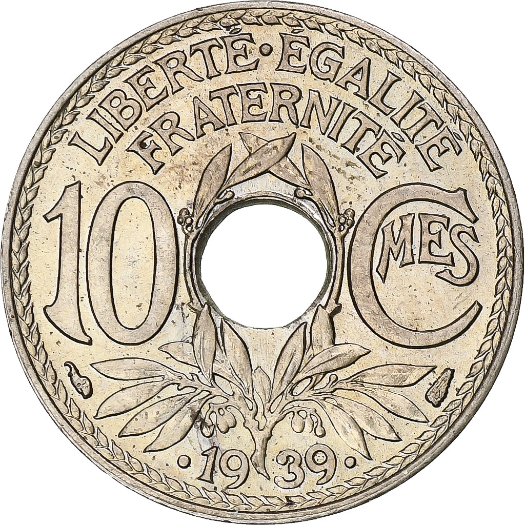 France, 10 Centimes, Lindauer, .1939., Paris, Maillechort, MS(64), Gadoury:287