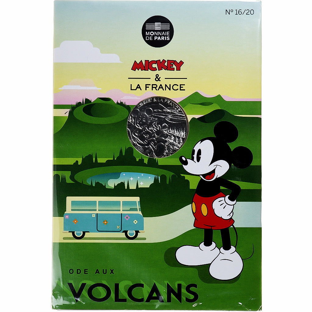 France, 10 Euro, Mickey Ode aux volcans, 2018, Monnaie de Paris, Silver